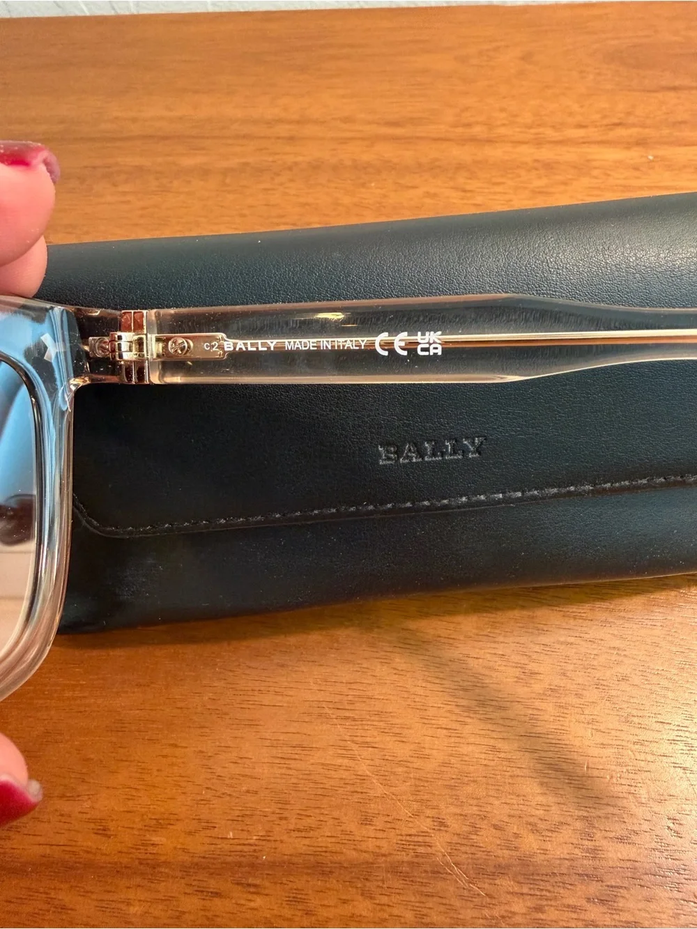Bally Women’s 57F Transparent Frame Sunglasses w